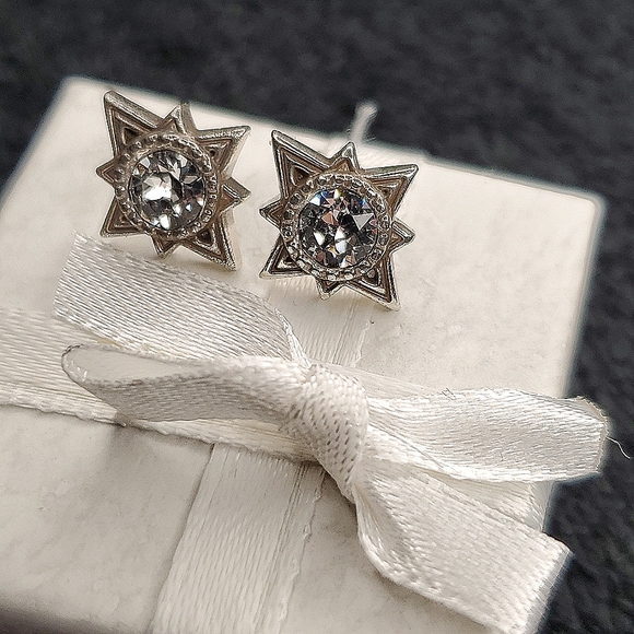 Brighton Star Post Stud Earrings Crystal - Picture 2 of 3